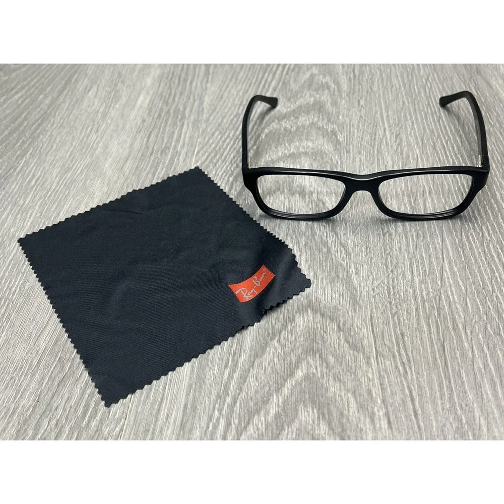 Ray-Ban RB 5268‎ 5119 Rectangular Unisex Eyeglass Frames 52-17 135 Black Cloth